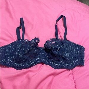 Victoria's Secret Deep Blue Lace Bra